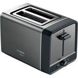 Bosch Home Kompakt-Toaster DesignLine TAT5P425DE grau/schwarz, 970 Watt, für 2 Scheiben Toast