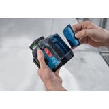 Bosch Professional Linienlaser GLL 80-33 G Professional blau/schwarz, Li-Ion-Akku 3,0Ah, grüne Laserlinien, inkl. Universalhalter LB 10, Deckenklemme DK 20