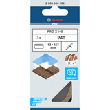 Bosch Schleifband X440 Best for Wood and Paint, 13x457mm, K40 3 Stück, für Elektrofeilen