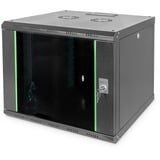 Digitus Wandgehäuse Unique Serie - 600x600 mm (BxT), IT-Schrank schwarz, 9 Höheneinheiten