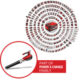 EINHELL Professional  Akku-Laubbläser GP-LB 18/200 LI  rot/schwarz, 1x Li-Ion-Akku 4,0 Ah Plus, mit Dachrinnen-Reinigungsset