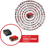 EINHELL Professional  Akku-Laubbläser GP-LB 18/200 LI  rot/schwarz, 1x Li-Ion-Akku 4,0 Ah Plus, mit Dachrinnen-Reinigungsset