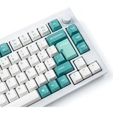 Keychron OEM Dye-Sub PBT Full Keycap-Set - White Mint, Tastenkappe weiß/mint, 137 Stück, DE-Layout (ISO)