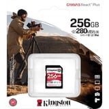 Kingston Canvas React Plus 256 GB SDXC, Speicherkarte UHS-II U3, Class 10, V60, A1