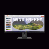 Lenovo ThinkVision T34WD-40, LED-Monitor 86.4 cm (34 Zoll), schwarz, WQHD, VA, Curved, USB-C, HDMI, DP, USB-Hub, 120Hz Panel