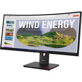 Lenovo ThinkVision T34WD-40, LED-Monitor 86.4 cm (34 Zoll), schwarz, WQHD, VA, Curved, USB-C, HDMI, DP, USB-Hub, 120Hz Panel