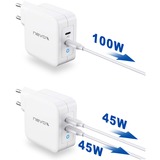 Nevox 100W DUAL USB-C Power Delivery, Ladegerät weiß