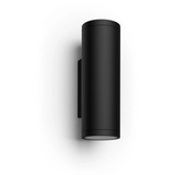 Philips HUE White & Color Ambiance Impress Outdoor Wandleuchte (Niedervolt), LED-Leuchte schwarz