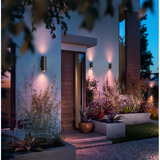 Philips HUE White & Color Ambiance Impress Outdoor Wandleuchte (Niedervolt), LED-Leuchte schwarz