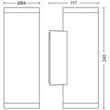 Philips Hue White & Color Ambiance Impress Outdoor Wandleuchte (Niedervolt), LED-Leuchte schwarz