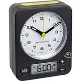TFA Analoger Funk-Wecker mit digitaler Alarmeinstellung COMBO schwarz/gelb