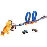 ZURU Metal Machines - Spielset T-Rex Angriff Rennbahn mit Looping + Auto 