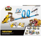 ZURU Metal Machines - Spielset T-Rex Angriff Rennbahn mit Looping + Auto 