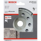 Bosch Professional Diamant-Topfscheibe Standard for Concrete, Ø 125mm, Schleifscheibe Bohrung 22,23mm, für Beton- und Winkelschleifer