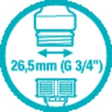 GARDENA Hahnverbinder 26,5mm (G 3/4"), Hahnstück grau