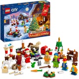 LEGO 60352 City Adventskalender 2022, Konstruktionsspielzeug Mit Weihnachtsmann-Minifigur und festlicher Spielmatte