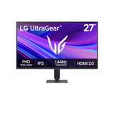 LG UltraGear 27G411A-B, Gaming-Monitor 68.5 cm (27 Zoll), schwarz, FullHD, IPS, HDMI, DP, Free-Sync, G-Sync-kompatibel, 120Hz Panel