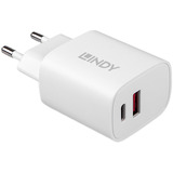 Lindy 20W USB Typ A & C Charger, Ladegerät weiß