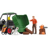 Schleich Farm World Waldbauer mit Fahrzeug, Spielfigur 