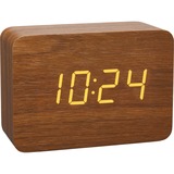 TFA Design Funk-Wecker in Holz-Optik CLOCCO braun