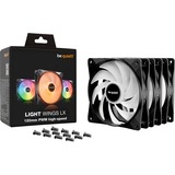 be quiet! Light Wings LX PWM high-speed 120 mm Triple Pack, Gehäuselüfter schwarz, 3er-Pack, 120 mm