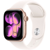 Apple Watch Series 11, Smartwatch roségold, Aluminium, 42 mm, Sportarmband blassrosa S/M
