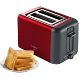 Bosch Home Kompakt-Toaster DesignLine TAT3P424DE rot/schwarz, 970 Watt, für 2 Scheiben Toast
