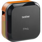 Brother P-touch E720BT CUBE Pro, Etikettendrucker schwarz/orange