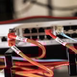 Brother P-touch E720BT CUBE Pro, Etikettendrucker schwarz/orange