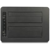 DeLOCK Dual Dockingstation für 2 x SATA HDD / SSD schwarz, mit Klon Funktion, Card Reader, USB-A