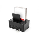 DeLOCK Dual Dockingstation für 2 x SATA HDD / SSD schwarz, mit Klon Funktion, Card Reader, USB-A