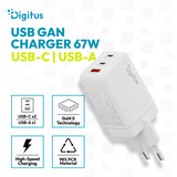 Digitus USB GaN Charger 67W, 2x USB-C, 1x USB-A, Ladegerät 