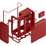 HYTE X50 , Tower-Gehäuse rot, Tempered Glass