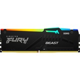 Kingston FURY DIMM 16 GB DDR5-4800  , Arbeitsspeicher schwarz, KF548C38BBA-16, FURY Beast RGB, INTEL XMP