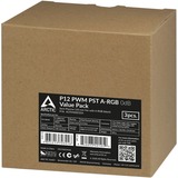 ARCTIC P12 PWM PST A-RGB 0dB 3er 120x120x25, Gehäuselüfter schwarz/transparent, 3er Pack, 120 mm