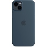 Apple Silikon Case mit MagSafe, Handyhülle blaugrau, Sturmblau, iPhone 14 Plus