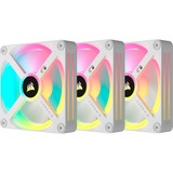 Corsair iCUE LINK QX120 RGB 120-mm-PWM-Lüfter, Gehäuselüfter weiß, Starter-Kit, 120 mm