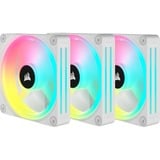 Corsair iCUE LINK QX120 RGB 120-mm-PWM-Lüfter, Gehäuselüfter weiß, Starter-Kit, 120 mm