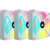 Corsair iCUE LINK QX120 RGB 120-mm-PWM-Lüfter, Gehäuselüfter weiß, Starter-Kit