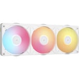 Corsair iCUE LINK RX360 II Unified Frame RGB-PWM, Gehäuselüfter weiß, mit iCUE LINK-System-Hub, White, 360 mm