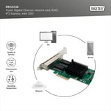 Digitus 4-Port Gigabit Ethernet, LAN-Adapter 