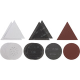 EINHELL Gitter-Schleifblatt-Set für Trockenbauschleifer, Ø 225mm 15-teilig, Körnung 80 und 120, für Wand- und Betonschleifer TE-DW 225 X