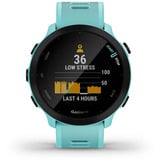 Garmin Forerunner 55, Smartwatch türkis/schwarz, 42 mm, Silikon-Armband