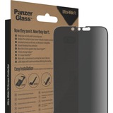PanzerGlass Ultra Wide Fit Privacy Bildschirmschutz, Schutzfolie transparent, iPhone 14, 13, 13 Pro