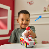 Spin Master Paw Patrol Fire Rescue - Marshalls Feuerwehr-Fahrzeug, Spielfahrzeug mit kippbarer Leiter, Geschoss-Abwurf und Marshall Hundefigur
