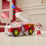 Spin Master Paw Patrol Fire Rescue - Marshalls Feuerwehr-Fahrzeug, Spielfahrzeug mit kippbarer Leiter, Geschoss-Abwurf und Marshall Hundefigur