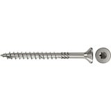 fischer Spanplattenschraube PowerFast 6,0x120 Senkkopf TX 100 Stück, mit Teilgewinde, Edelstahl A4