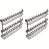 BEKO 3-fach Teleskopauszug, Backofenauszug silber