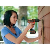 BLACK+DECKER Akku-Bohrschrauber BDCDD12, 10,8Volt schwarz/orange, Li-Ionen Akku 1,5Ah