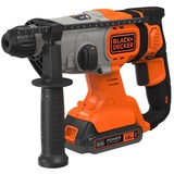 BLACK+DECKER Akku-Kombihammer BCD900E2K, 18Volt, Bohrhammer orange/schwarz, 2x 2,5Ah Li-Ionen-Akku